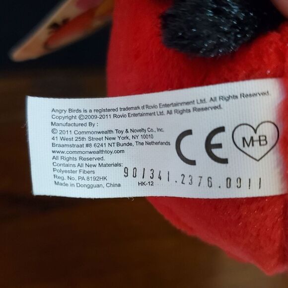 Angry Birds 5" Plush Girl Red Bird 2011 NWT - Picture 6 of 7